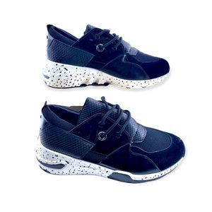 La Sheelah Galaxy-01 Women's Black Retro Sneakers 90's-Inspired Shoes Size 10